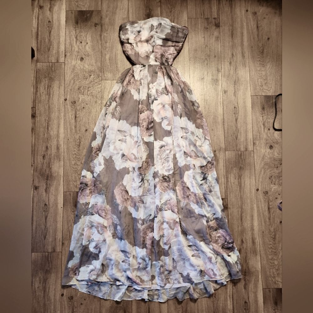 Olia Strapless Floral Maxi Dress Size XS